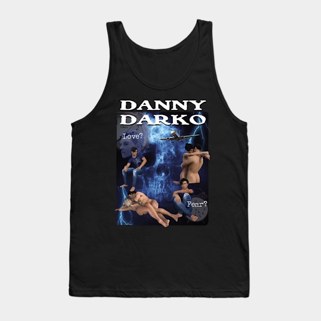 Danny Darko Cursed Movie Poster Knock Off Parody Time Travel Off Brand Corny Worst Design Tank Top by blueversion